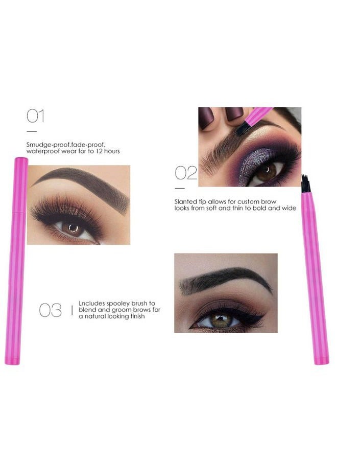 Kilshye Eyebrow Pen Waterproof Eyebrow Tint Tatto Eyebrows Long Lasting Brow Pens Natural Eye Brows Makeup for Women and Girls Pack of 1 (Black 1) - Image 5