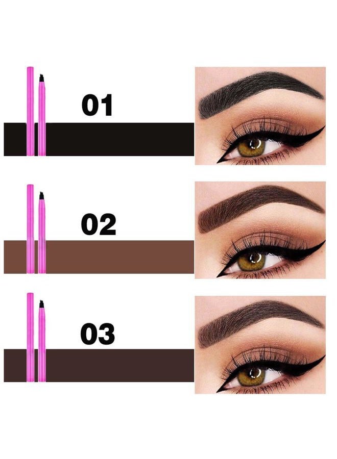 Kilshye Eyebrow Pen Waterproof Eyebrow Tint Tatto Eyebrows Long Lasting Brow Pens Natural Eye Brows Makeup for Women and Girls Pack of 1 (Black 1) - Image 3