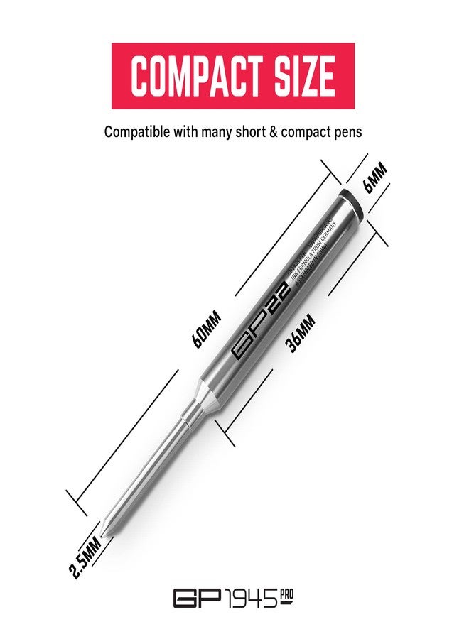 GPCA GP22 Ink Refill Cartridges for Gel Pens, Medium Point Size, 3-Pack, Black - Image 3