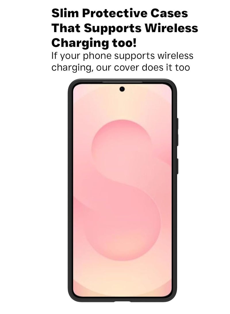 Wtech Samsung Galaxy S25 Edge 5G 2025 Hybrid TPU Silicone with Raised Armour Bumpers Slim Case Cover (MCAPSA) - Clear/Black - Image 5