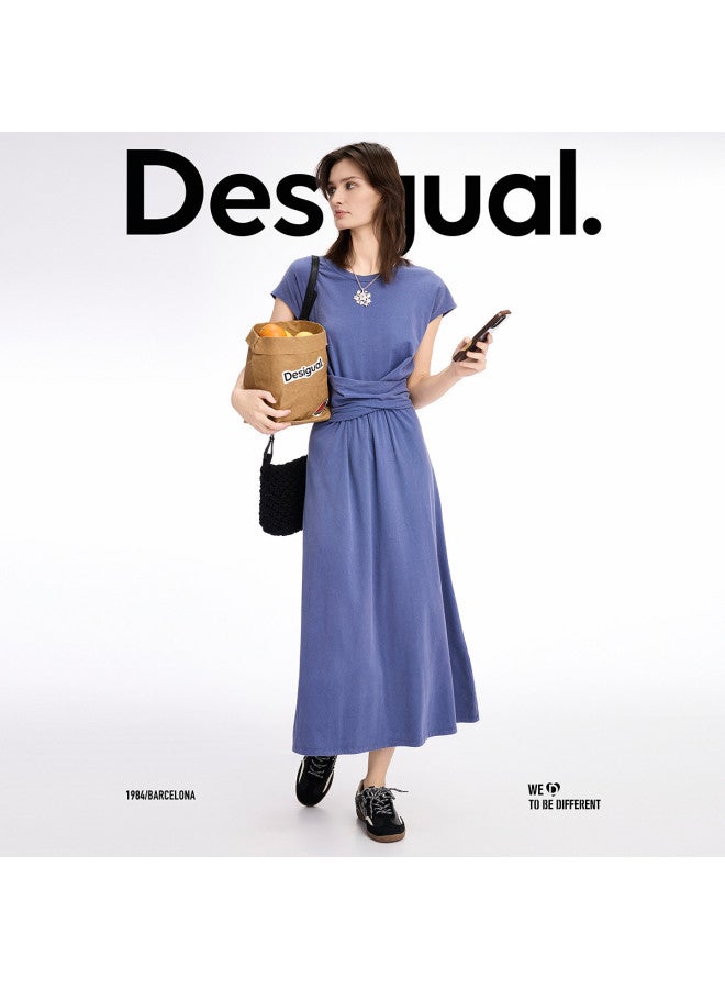 DESIGUAL high-waisted Pleated Slimming Dress - Image 4