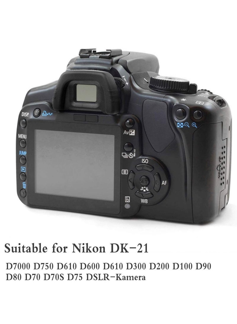 كابتن تيك 8Pcs Eyecup Eyepiece Viewfinder Compatible with Nikon DK-21 D7000 D750 D610 D600 D300 D200 D100 D90 D80 D70 D70s - Image 3