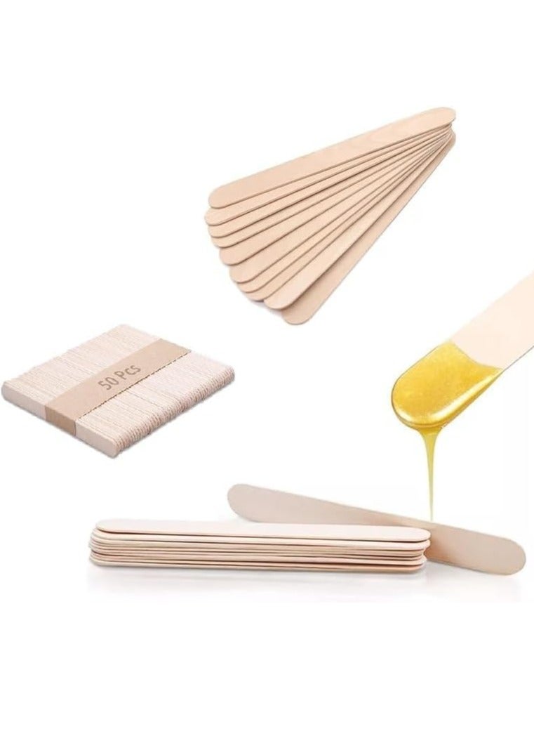 150 Natural Wooden Wax Sticks - The perfect disposable option as they are eco-friendly and versatile. - Image 1