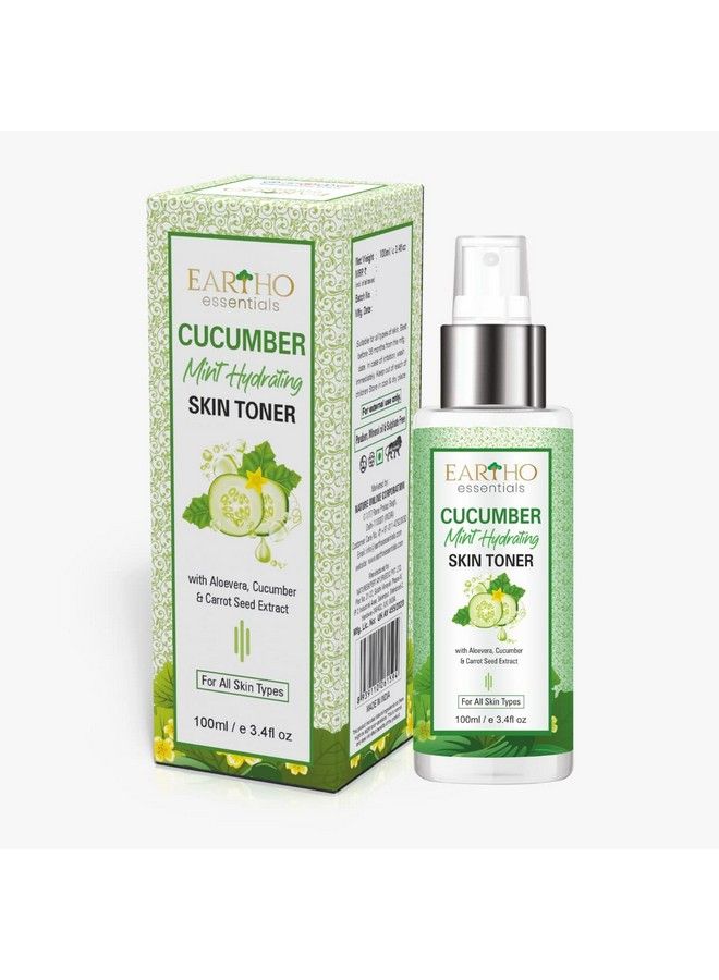 EARTHO essentials Cucumber Mint Hydrating Toner With Aloevera Cucumber & Carrot Seed Extract 100Ml - Image 1
