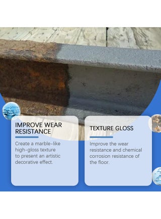 Water-Based Epoxy Floor Paint, Waterproof Polyurethane Coating, Flexible, Crack-Resistant and Impermeable, Suitable for Concrete, Wood and Metal, with 150g Brush (Grey) - view 5