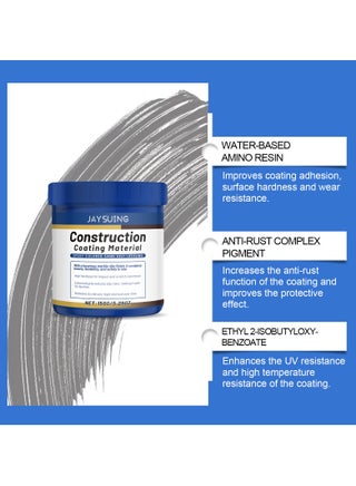 Water-Based Epoxy Floor Paint, Waterproof Polyurethane Coating, Flexible, Crack-Resistant and Impermeable, Suitable for Concrete, Wood and Metal, with 150g Brush (Grey) - view 2