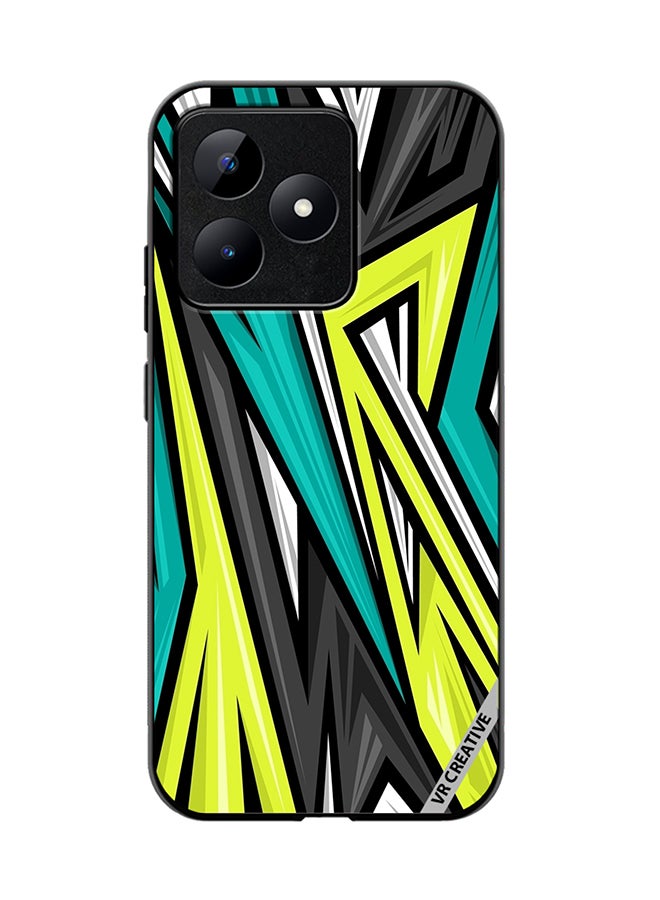 VR CREATIVE Protective Case Cover For Realme C53 Texture Sports Racing Style Vector Design Multicolour - Image 1