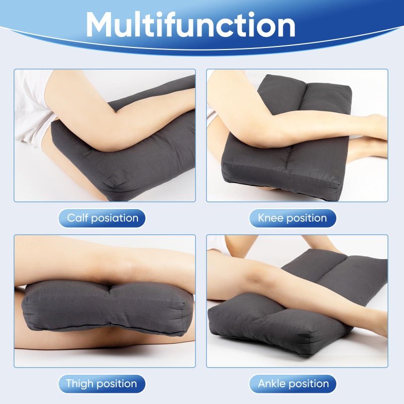 MINUPWELL Knee Pillow for Side Sleepers, 3" Leg Pillow for Side Sleeping, 100% Cotton Fabric Pillow for Between Knees While Sleeping - High Support Alternative for Relieving Leg, Back, and Knee Pain - Image 5