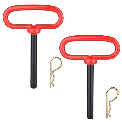 Comonc 2 PCS 3/4 inch Red Handle Hitch Pin Hitch Pin Accessories for Tractors,Clevis pin 3/4 x 6-1/2 inch - Image 1