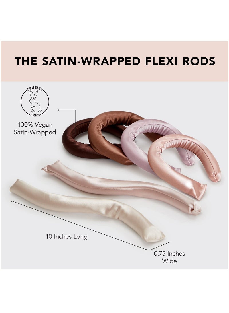 Heatless Hair Curlers for Long Hair, 6 PCS Satin Stylish Curling Set, to Sleep in, Rod Headband, Curler, No Damage, Perfect Curls Flexi Rods - Image 2