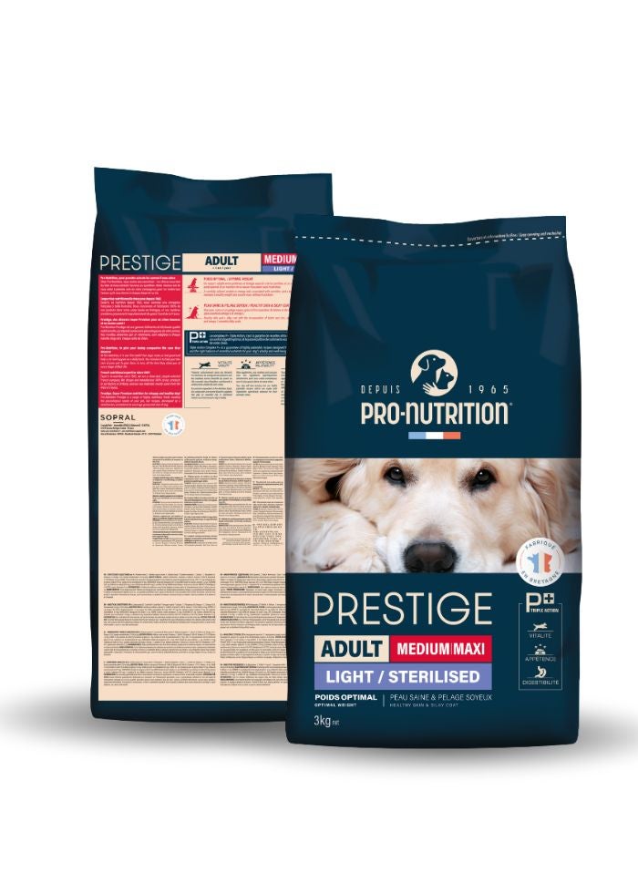 برو نيوتريشن بريستيج دوج بالغ متوسط ​​ماكسي معقم 3 كجم