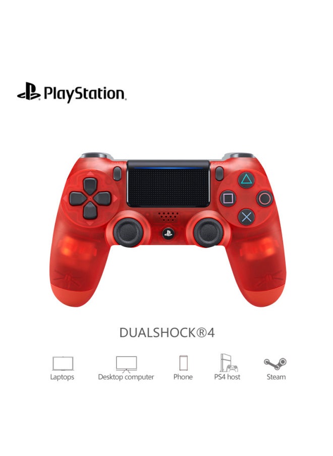 Generic Direct Supply PS4 Wireless Handle PS4 Bluetooth Controller Vibration With Light PS4 Bluetooth Handle-Product Color:Transparent Red (us Version Packaging)  - Image 1