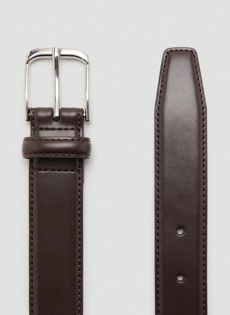 Mango Man 30-MARRON Buckle Leather Belt for Men | Best Price UAE
