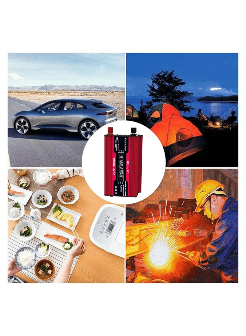 4000W sine wave inverter, 12V to 110V/220V, for automotive/outdoor station wagon fans - Image 4