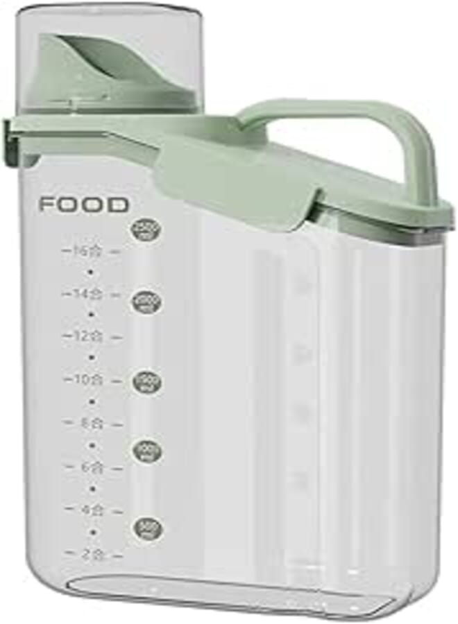 Spaceshoop 2800ml Food Storage Container for Kitchen Plastic Box Jars for Kitchen Organizers for Bulk Grain for Pantry Organizer Jars with Lid for Home Use (Mint Green)