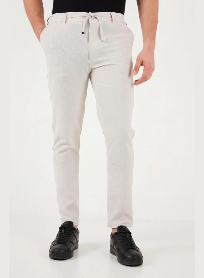 Buratti  Buratti Slim Fit Regular Waist Tapered Leg Trousers Men's Pants 6841483 for Men | Best Price UAE