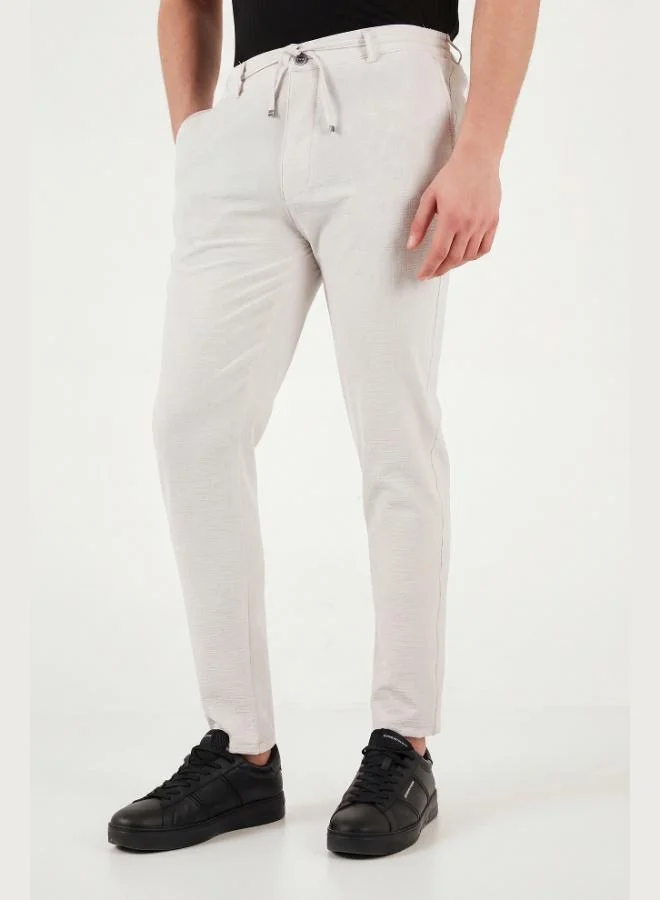 Buratti  Buratti Slim Fit Regular Waist Tapered Leg Trousers Men's Pants 6841483 for Men | Best Price UAE