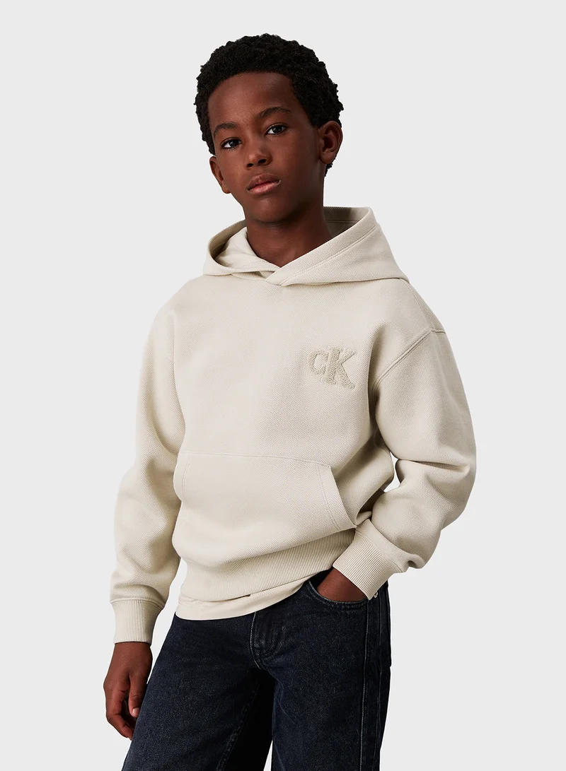 كالفن كلاين جينز BONDED PIQUE TOWEL MONO HOODIE