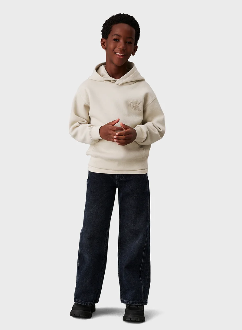كالفن كلاين جينز BONDED PIQUE TOWEL MONO HOODIE
