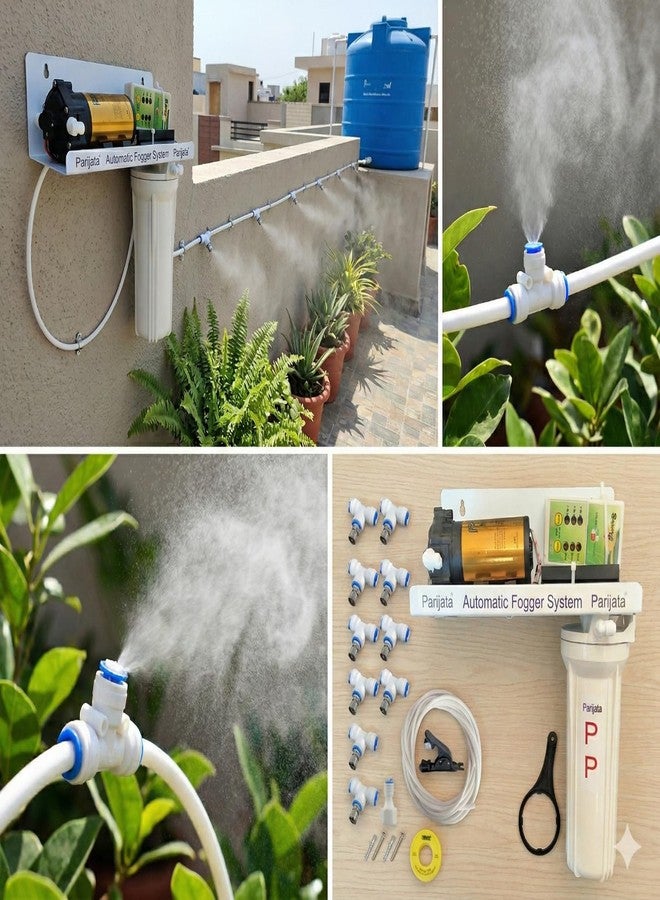 Homenote® Fogger Kit for Dairy & Poultry Farm | Simple Setup Fogger System with 100 GPD Pump, 10 Nozzles & 15m Pipe | CUT THE PIPE YOURSELF | Recommended to cut Nozzle Distance 1.4m - Image 3