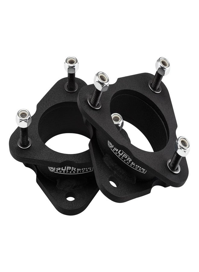Supreme Suspensions طقم رفع أمامي من شركة Supreme Suspensions - 2.5 بوصة لسيارات شيفروليه سيلفرادو 1500 وجي إم سي سييرا 1500 موديلات 2007-2023 (دفع ثنائي/رباعي) - طقم رفع من فواصل دعامات فولاذية عالية القوة - Image 3