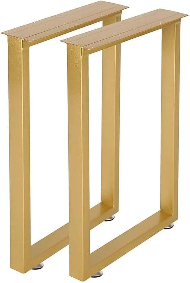 HIRVALL HIRVALL Metal Table Legs Desk Leg 28 Inch Heavy Duty Dinning Table LegMetal Table LegSquare Tube Iron Tale LegsOnly Legs Gold  - Image 2