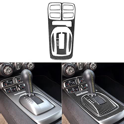 NVCNX Real Premium Carbon Fiber Compatible with ChevroletChevy Camaro 2010 2011 2012 2013 2014 2015 2SS 2LT 2LS ZL1 SS LT LS Automatic Gear Shift Panel Cover Interior Trim Kit Accessories 8PCS Black - Image 1