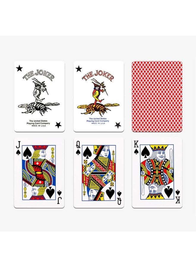 Bee Bee Playing Cards, Little Bee Poker Cards, Entertainment Texas Hold'em, Wide And Durable, Red, 1 Deck - Image 3