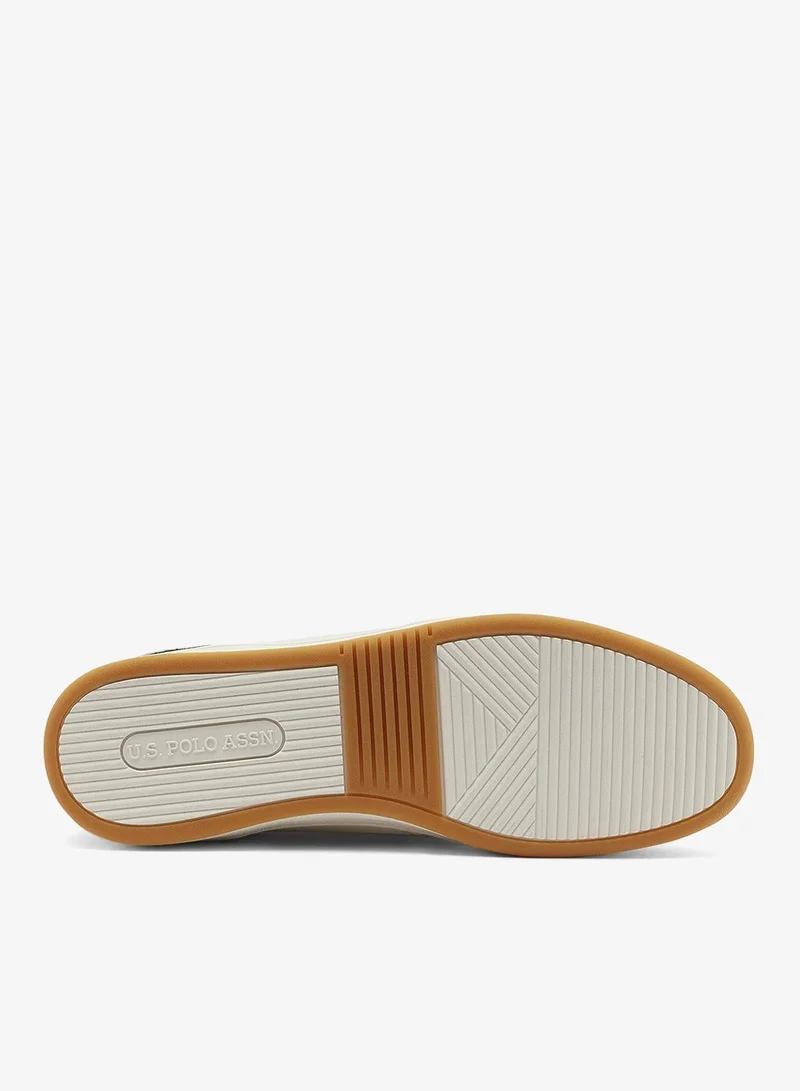 U.S. Polo Assn. white Men's White Sneakers - Classic Design with Accents, Comfortable Casual Shoes for Everyday Style for Men | Best Price UAE