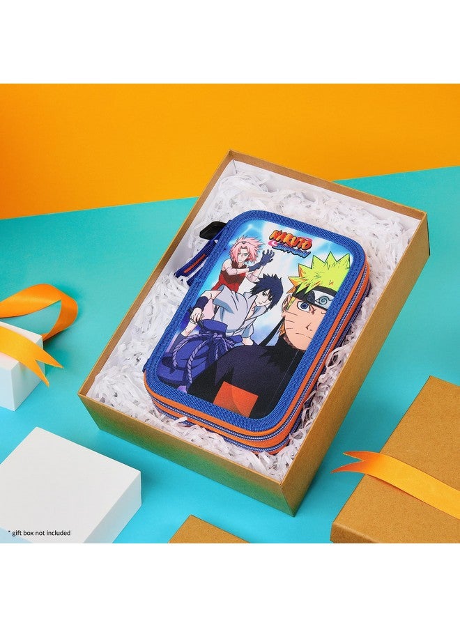 ناروتو حافظة أقلام مع أدوات مكتبية متضمنة، حافظة أقلام كبيرة مملوءة بحجرتين، أقلام تلوين، دفتر ملاحظات صغير، مجموعة قرطاسية للأولاد، هدايا أنمي للأولاد - Image 2