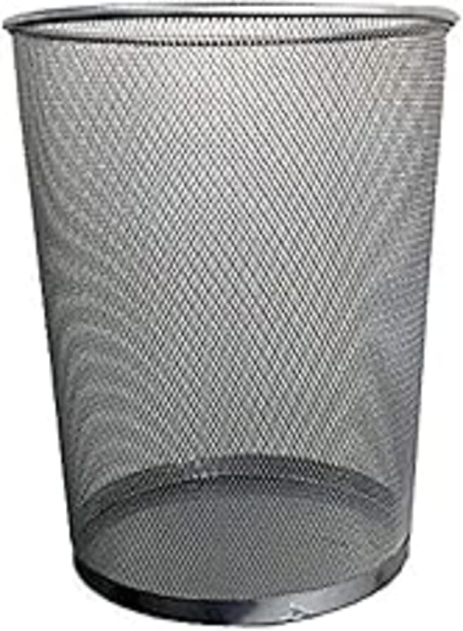 OR Partner Metal Mesh Waste Bin Large Silver