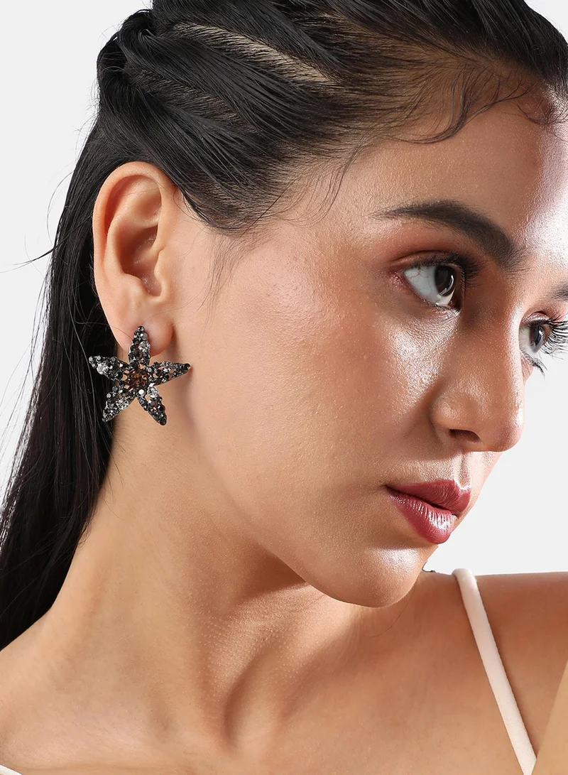 SOHI Ethereal Starfish Artificial Stud Earring Jewellery