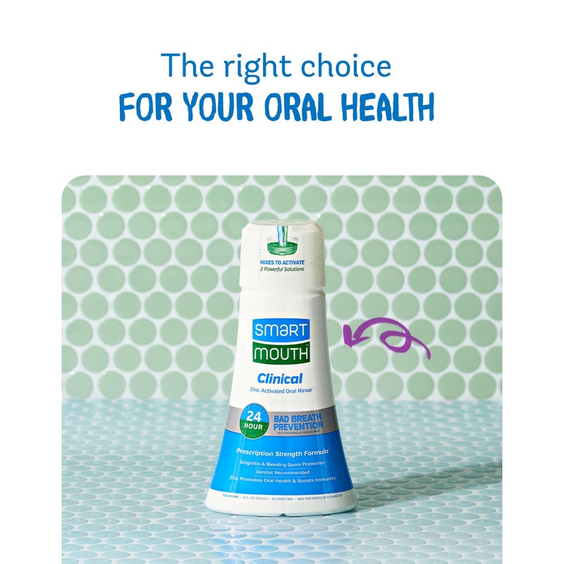 SmartMouth DDS Activated Clinical Mouthwash - for Fresh Breath - Clinical Strength Mouthwash for Gum Health, Gingivitis & More - Clean Mint Flavor, 16 fl oz - Image 3