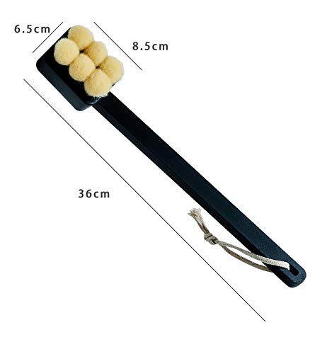 NILKANTH Bath Body Brush with Comfy Bristles Long Handle Gentle Exfoliation Improve Skin's Health and Beauty Wet or Dry Brushing Back Scrubber for Shower(White) - Image 2