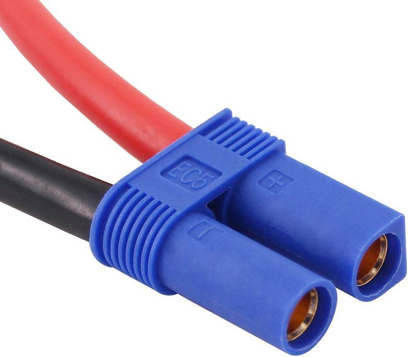 LINSYRC 2pcs EC5 Serial Series Battery Connector 1Female to 2Male Plug Adapter with 10cm 12awg Cable for LosiEFlite - Image 4