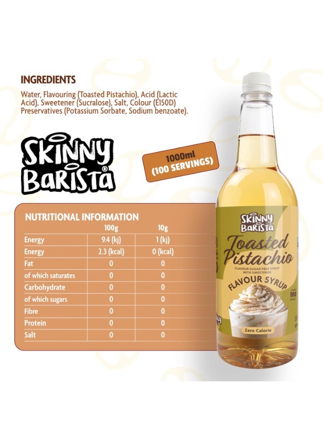 ذا سكيني فود كو Skinny Food Barista Toasted Pistachio Syrup 1L - Image 3
