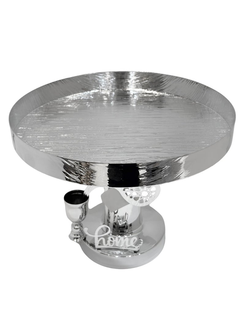 القناص شيالة حلاوة ومعجنات فضي راقي حجم كبير مع قاعدة بديكور حصري  جودة عالية - Image 5