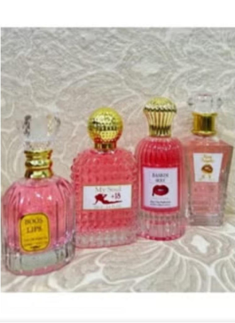 giving love Pheromone perfume set (Red Night - My Soul - Boss Lips - Baskin). 