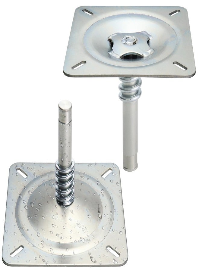 CLLOMAGY Boat Seat Pin Mount Plated,Boat Seat Pedestal Boat Seat Base Mounting Plate for 3/4" Boat Seat Pedestal Post,Zinc Plated Steel Pin Boat Seat Swivel Mount for Pontoon Jon Boat Bass Boat Fishing Boat - Image 1