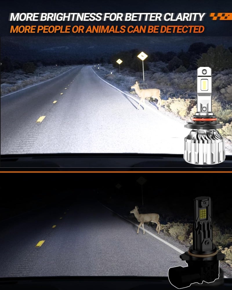 SEALIGHT 9012/Hir2 Bulbs 66000 LM Ultra-Bright 6500K White, S6 9012 Light Bulbs, Real 1:1 Size for Vehicle, Hir2 Fog Lights 80,000hrs+ Lifespan, CANbus-Ready Plug and Play, IP68, Pack of 2 - Image 2