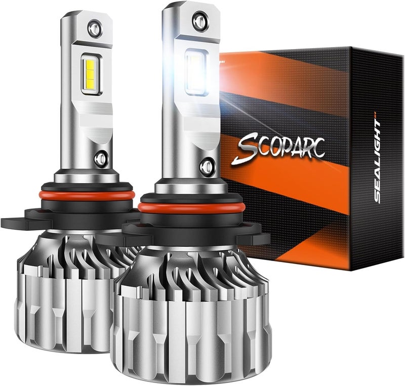 SEALIGHT 9012/Hir2 Bulbs 66000 LM Ultra-Bright 6500K White, S6 9012 Light Bulbs, Real 1:1 Size for Vehicle, Hir2 Fog Lights 80,000hrs+ Lifespan, CANbus-Ready Plug and Play, IP68, Pack of 2 - Image 1