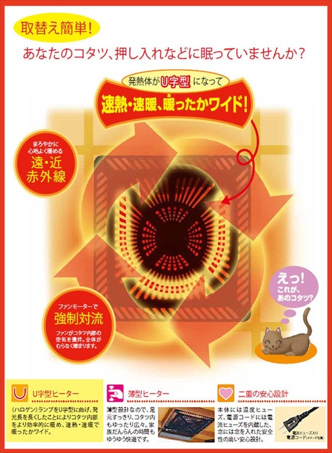 مترو سخان بديل من نوع كوتاتسو مترو (METRO) أنبوب كوارتز على شكل حرف U MSU-501H (K) - Image 3