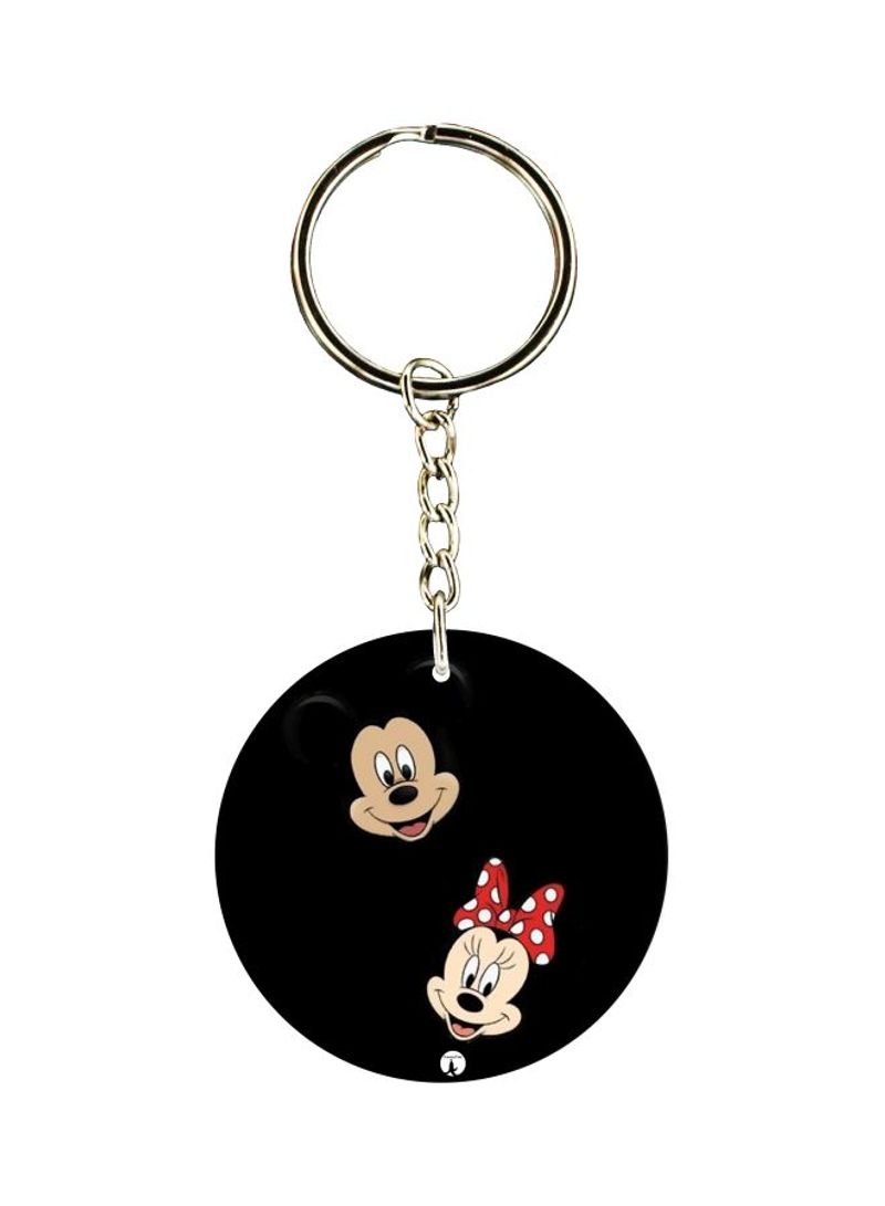 Mickey Mouse Printed Double Sided Keychain