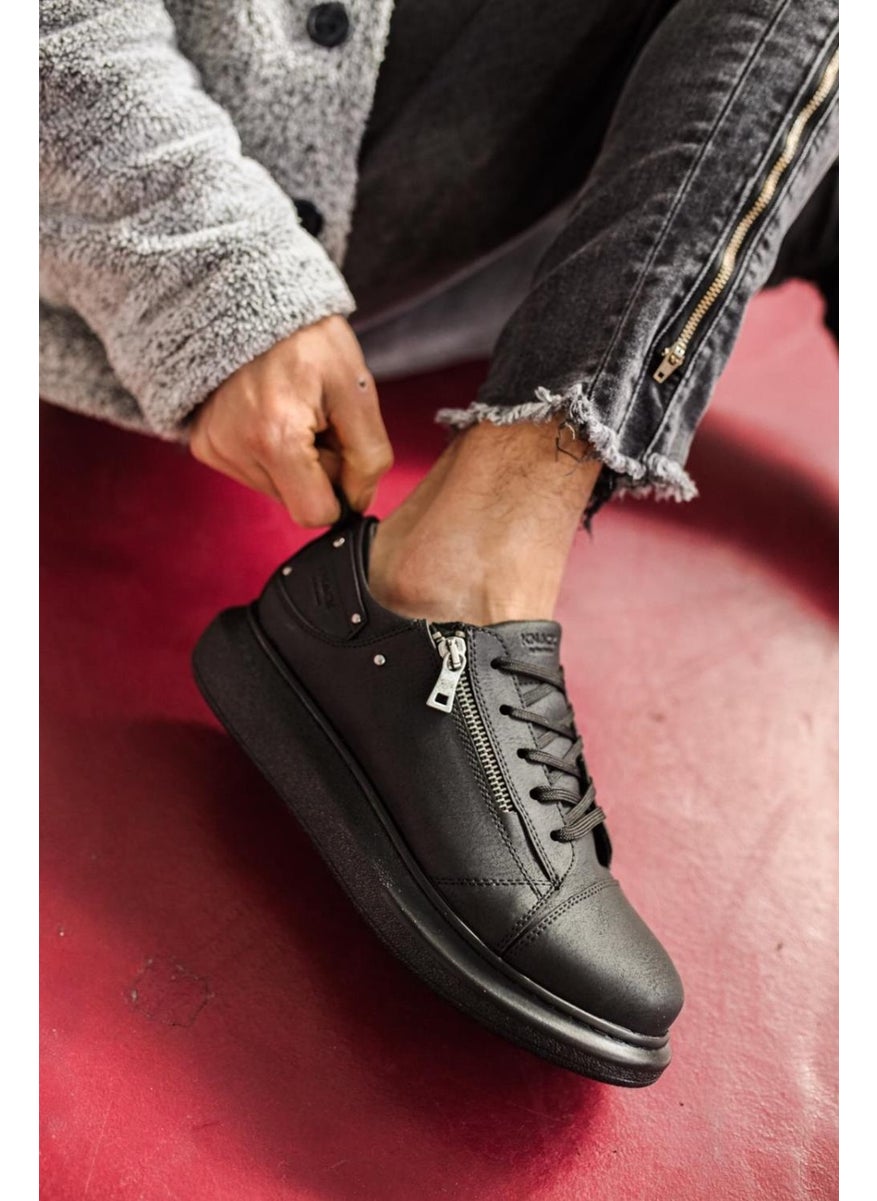 KnACK - High Sole Casual Shoes 555 Black (Black Sole) - Image 1