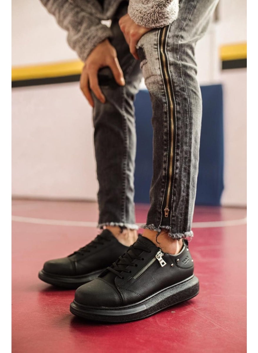 KnACK - High Sole Casual Shoes 555 Black (Black Sole) - Image 1