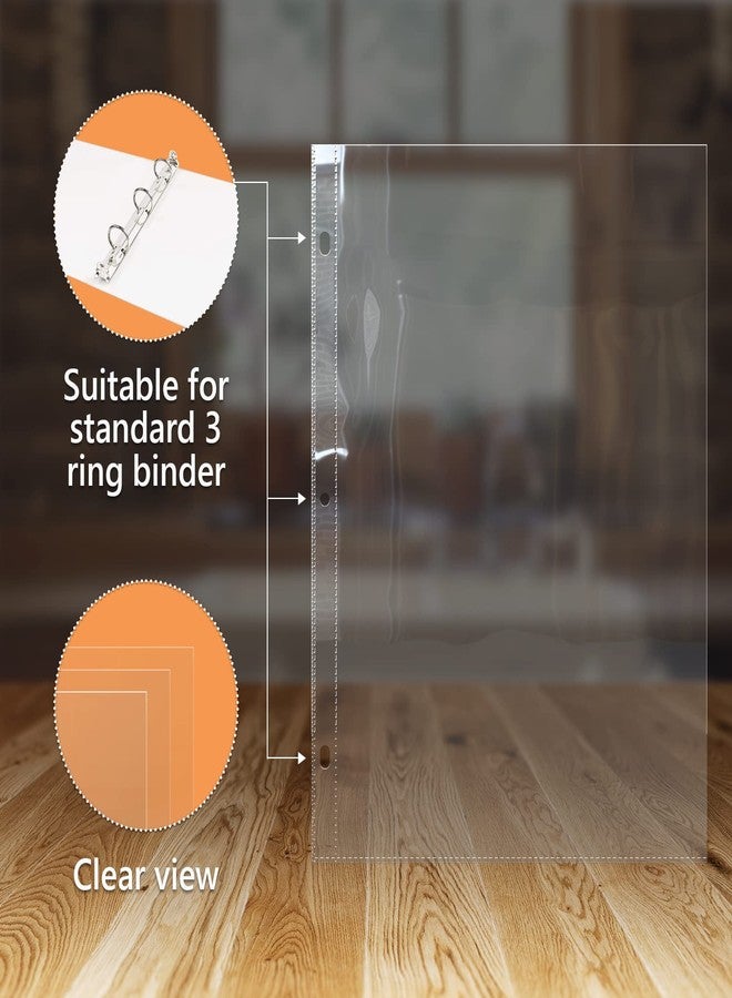CraftSaints 25 Pack of 8.5x11 Heavy Duty Crystal Clear Sheet Protectors for 3 Ring Binder, Plastic Page Sleeve Protectors for Paper Document (25 Pack, 8.5 x 11'' - 1 Pocket) - Image 3