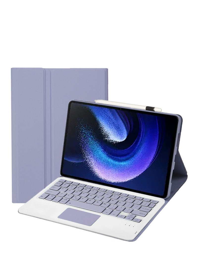 Arabic and English Keyboard Cover and Touch Function Compatible with Huawei MatePad Pro 13.2, Magnetic Split Touchpad Keyboard with Pencil Holder 