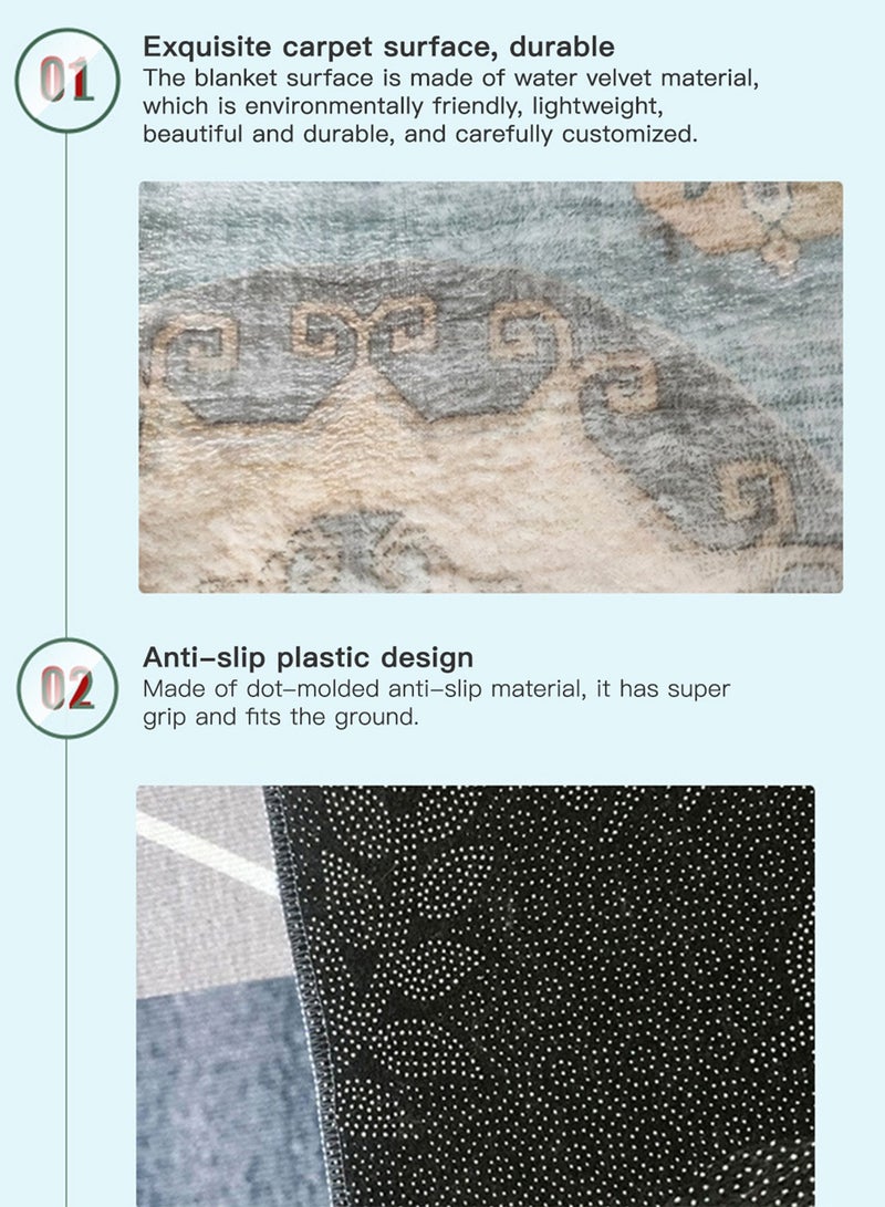 شاربدو سميكة الرجعية بوهو السجاد الناعمة خمر البوهيمي العرقية منطقة البساط غرفة المعيشة غرفة نوم داخلي الفارسي سجاد أرضية 160*230 سنتيمتر - Image 4