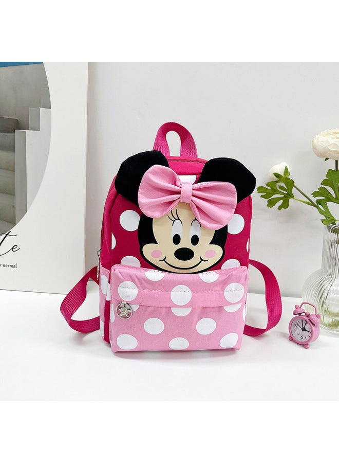 2025 Cartoon Children's Backpack Cute Western Style Kindergarten School Bag Girl's Backpack Baby's Travel Backpack-Color:Pink - Image 1