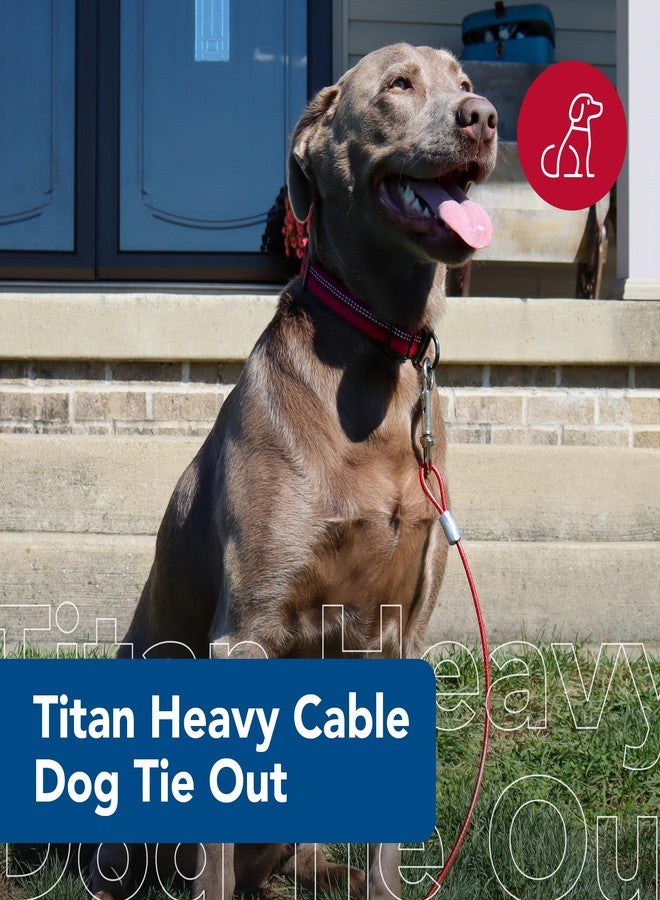Coastal Pet Titan Heavy Cable Dog Tie Out - Heavy-Duty Dog Tie Out Cable - Cable Tie Out for Dogs up to 80 lbs - Rust-Resistant Pet Tie Out Cable - Quality Dog Supplies - 15' - Image 2